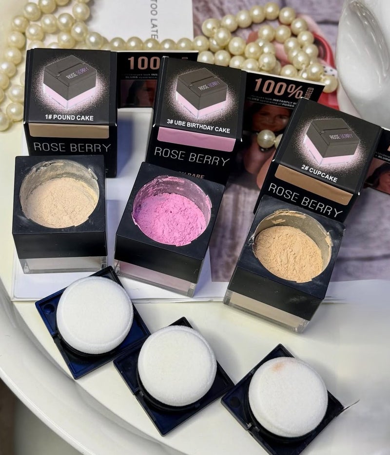 Rose Berry Easy Bare Loose Baking & Setting Powder – UBE BRITHDAY CAKE - Image 1